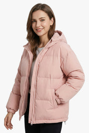 Women's winter puffer coat – padded jacket with hood