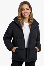 Women's winter puffer coat – padded jacket with hood
