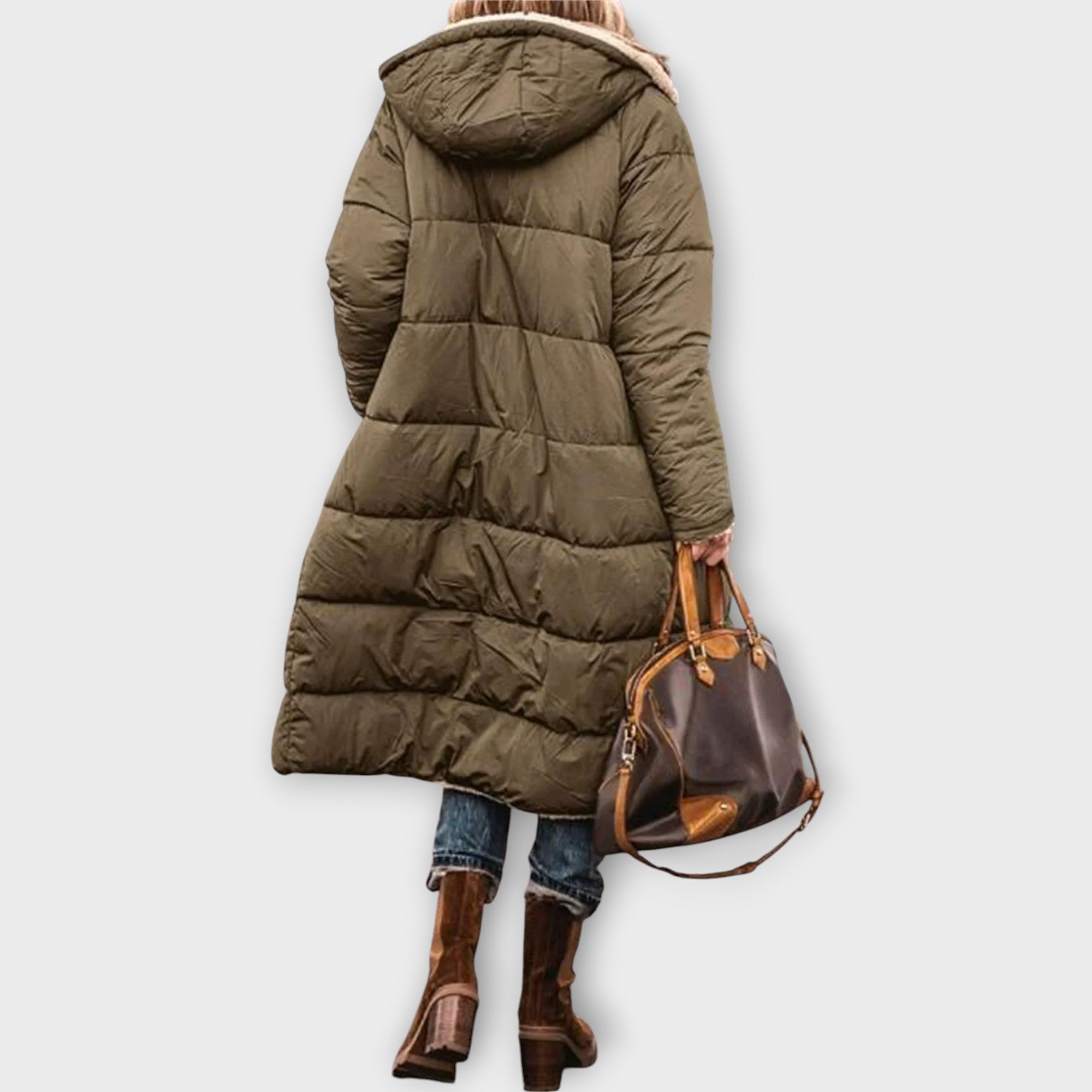 Ladies Long Winter Coat | Padded