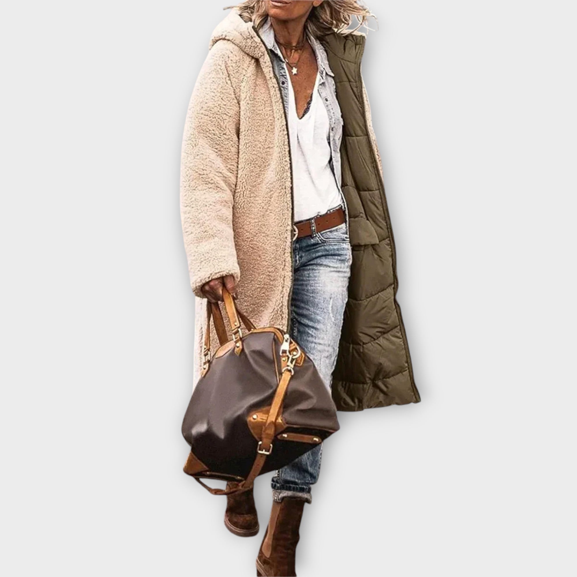 Ladies Long Winter Coat | Padded